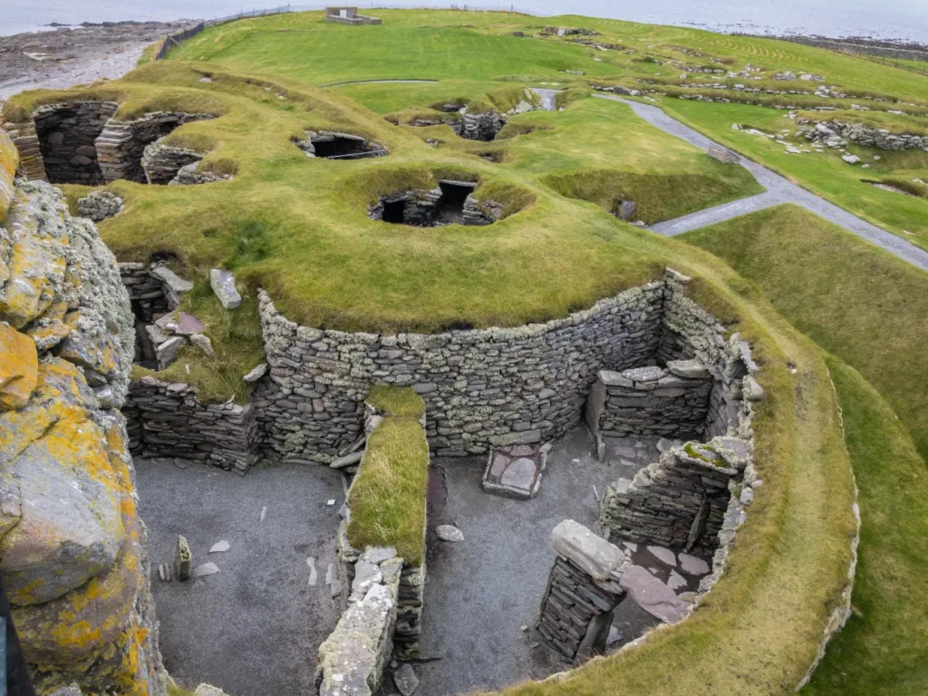 The settlement of Jarlshof on Shetland has superb examples of Iron Age and Dark Age houses