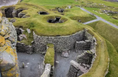 The settlement of Jarlshof on Shetland has superb examples of Iron Age and Dark Age houses The settlement of Jarlshof on Shetland has superb examples of Iron Age and Dark Age houses
