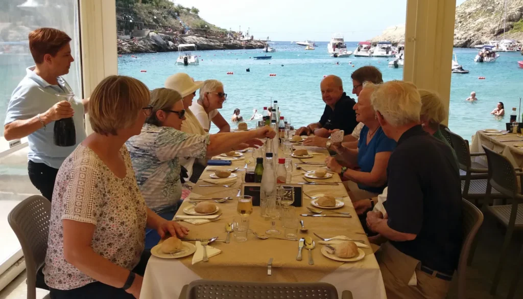 Enjoying an included lunch on Gozo | Malta Through Millennia