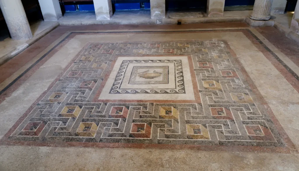 Floor mosaic in the Roman House, Rabat | Malta Through Millennia