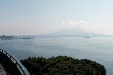 The volcano Mt Vesuvius dominates the Bay of Naples | Campania: Pompeii Beyond its Walls The volcano Mt Vesuvius dominates the Bay of Naples | Campania: Pompeii Beyond its Walls