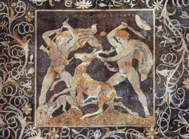 Stag Hunt Mosaic, Pella