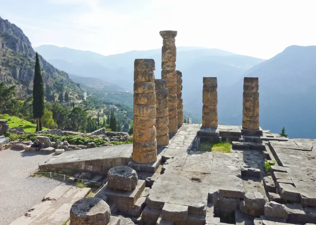 The Temple of Apollo, home of the Delphic Oracle