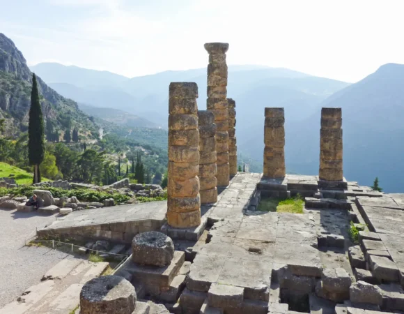 The Temple of Apollo, home of the Delphic Oracle The Temple of Apollo, home of the Delphic Oracle